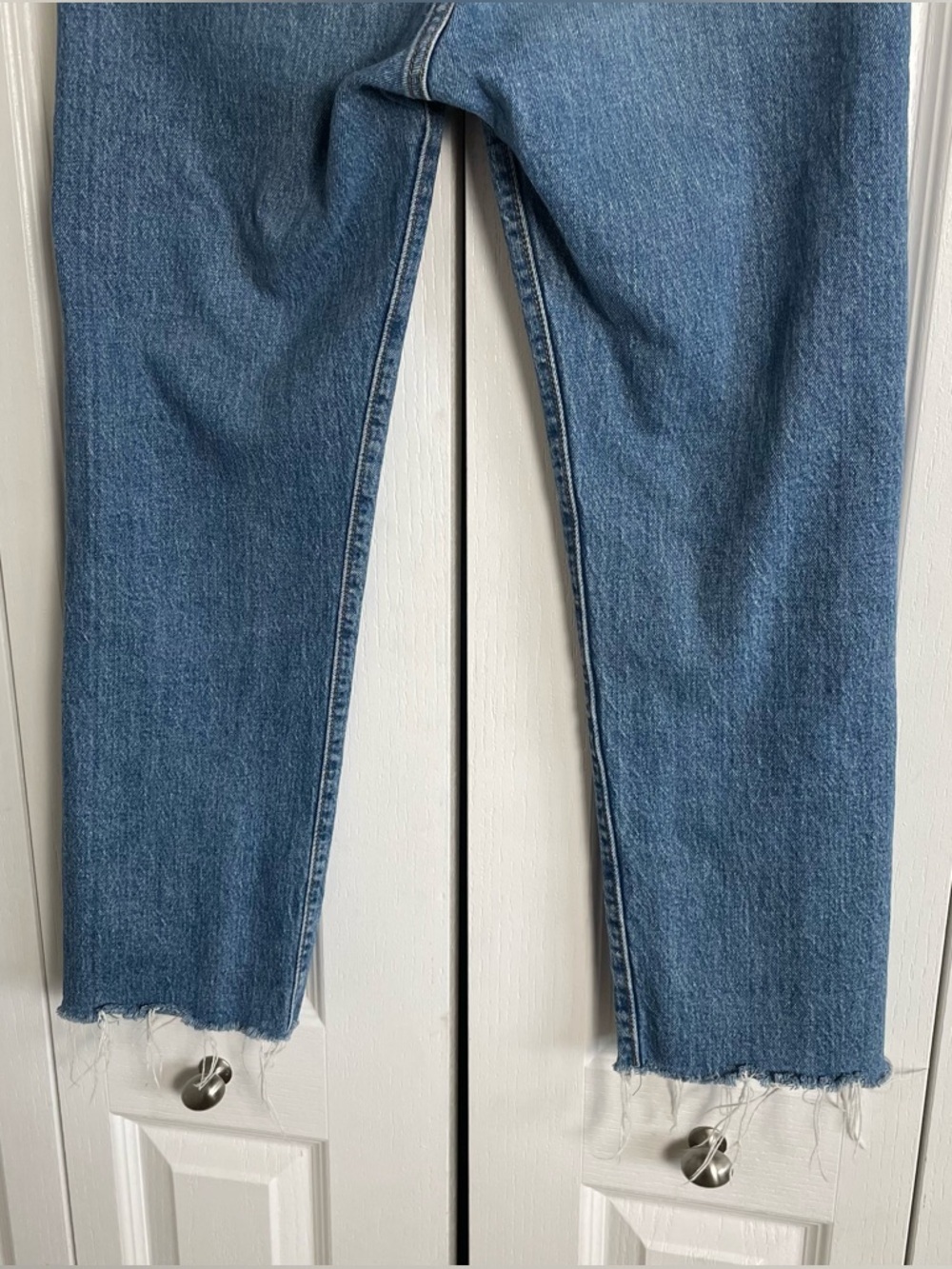 Levi's Premium Wedgie Straight Jeans Women's 27 High Rise Blue Denim Button Fly - Picture 8 of 15